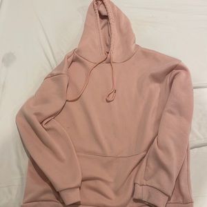 Amazon pink hoodie size XS women’s. One or two stains that can be washed out.